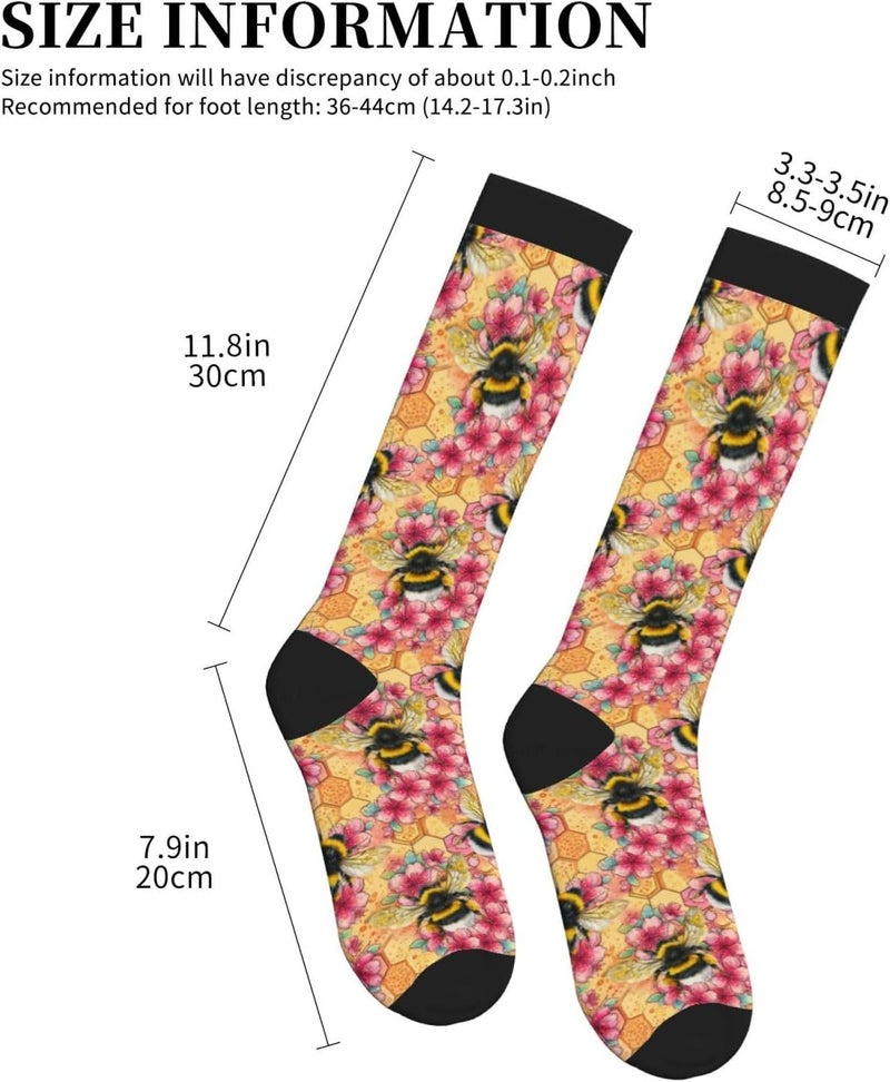 thmnj Compression Socks Knee High Support Socks for Women Men Circulation Stockings for Athletic Running Cycling Flying - Image 2
